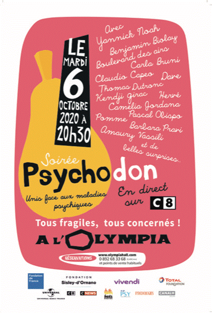 « Tous fragiles, tous concernés », le Psychodon est à l’Olympia le 6 octobre 2020