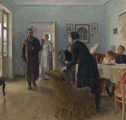 Ils ne l’attendaient pas, 1884-1888, © Galerie nationale Trétiakov, Moscou