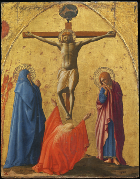 Masaccio, La Crucifixion.1426. Tempera et or sur panneau, 83 x 63 cm. Museo e Real Bosco di Capodimonte  © Luciano Romano