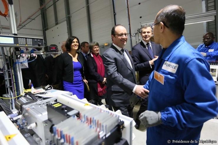 François Hollande en visite chez Forsee Power