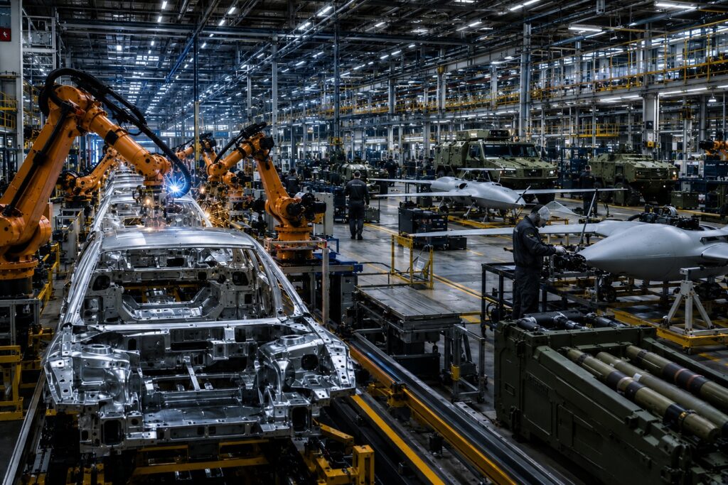 Volkswagen Defense Industry Illustration